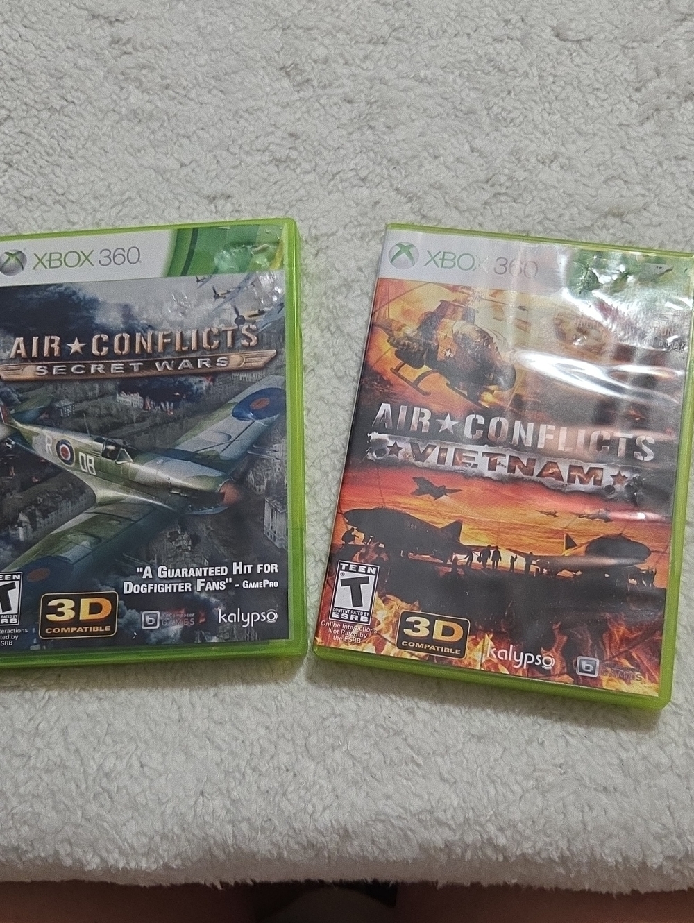 XBOX 360 SET OF 2 AIR CONFLICTS VIDEO GAMES